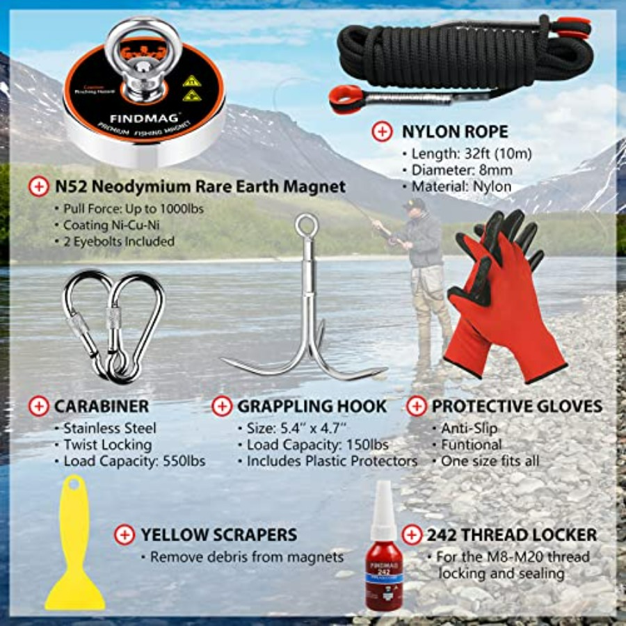 Kit de Pesca Magnética con Est - Heavy Equipment Rental reseña y precio