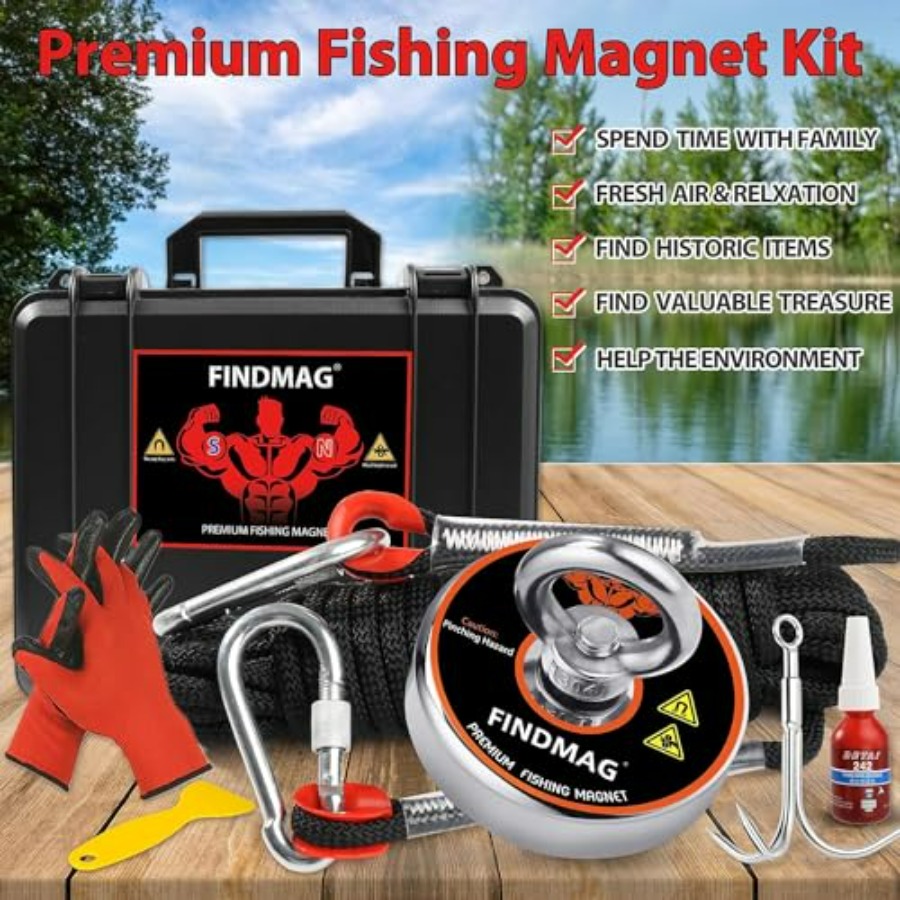 Kit de Pesca Magnética con Est - Heavy Equipment Rental reseña y precio